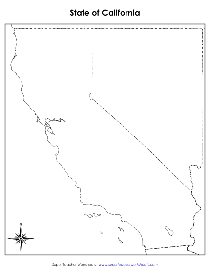 Maps - California: Blank Map