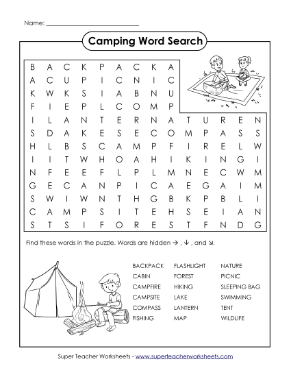 Intermediate (Grades 3-6) - Camping