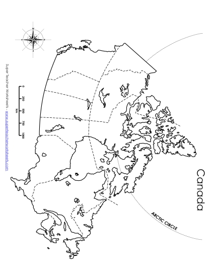 Maps of Canada - Canada - Blank Map