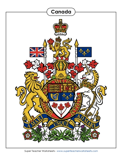 Flag and Coat of Arms - Canada Coat of Arms (Full Colour)
