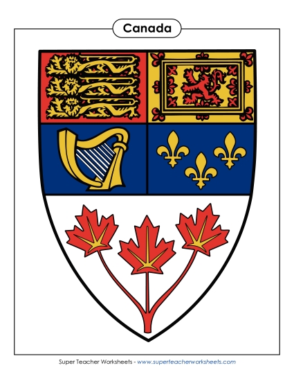 Flag and Coat of Arms - Canada Escutcheon (Full Colour)