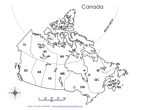 Canada Maps - Canada - Province Abbreviations
