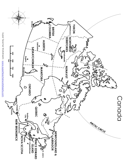 Maps of Canada - Canada - Provinces & Capitals