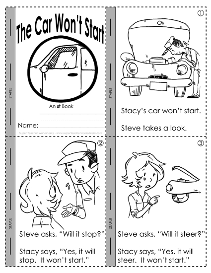 Consonant Blends - Car Won't Start (st sound)