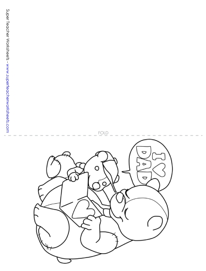 Cards for Fathers - Card: Father Bear & Cub Cards for Fathers - Card: Father Bear & Cub