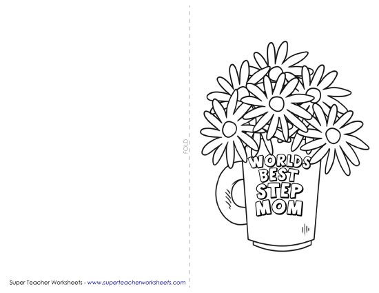 Gifts for Stepmothers - Card: Flower Mug Gifts for Stepmothers - Card: Flower Mug