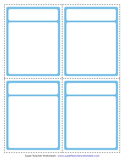 Flashcards, Task Cards, Game Cards - Cards (4 Per Page)