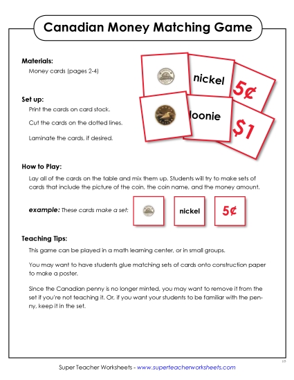 Word Walls Pocket Charts - Cards: Coins & Bills