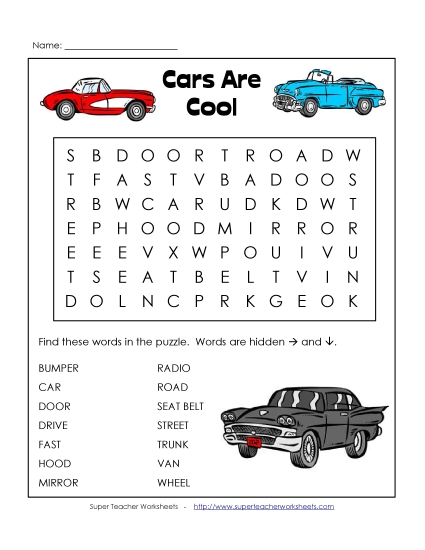 Basic (Grades K-3) - Cars Basic (Grades K-3) - Cars