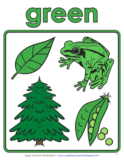Green - Cartoon Anchor Chart (Green)