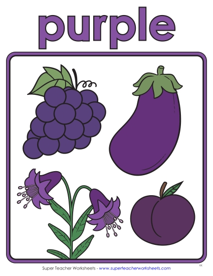 Purple - Cartoon Anchor Chart (Purple)