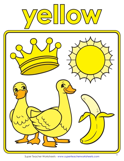 Yellow - Cartoon Anchor Chart (Yellow) Yellow - Cartoon Anchor Chart (Yellow)