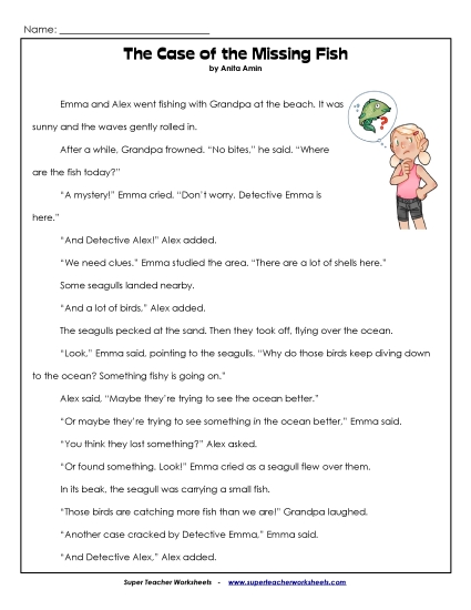 Fiction - Case of the Missing Fish Fiction - Case of the Missing Fish