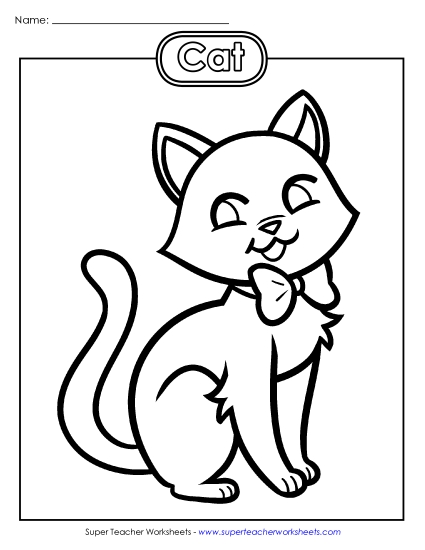 Basic Pictures (For Younger Students) - Cat