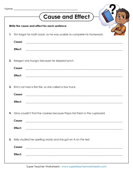 Cause and Effect Sentences