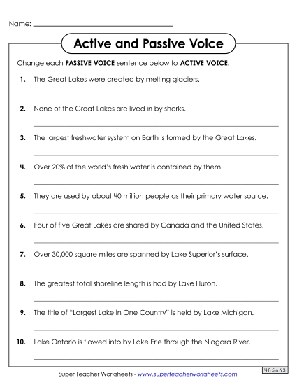 Rewrite Passive Voice as Active Voice - Change Passive to Active Voice Sentences Rewrite Passive Voice as Active Voice - Change Passive to Active Voice Sentences