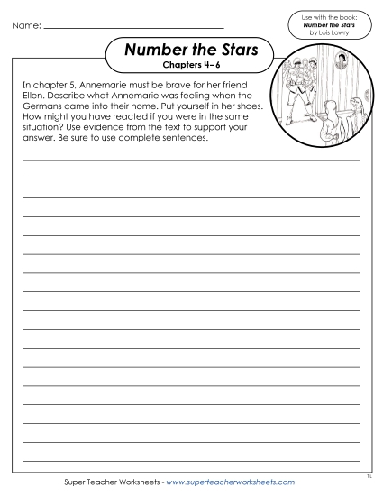 Chapters 4–6 - Chapters 4–6 Writing Prompt: Annemarie's Point of View (Printable PDF Worksheet)