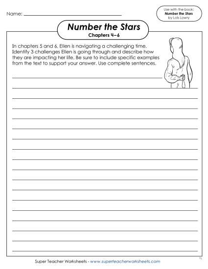 Chapters 4–6 - Chapters 4–6 Writing Prompt: Ellen's Challenges (Printable PDF Worksheet)