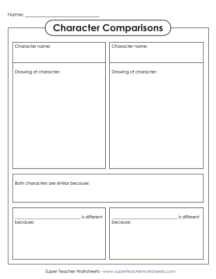 Reading - Character Comparisons 1 Reading - Character Comparisons 1