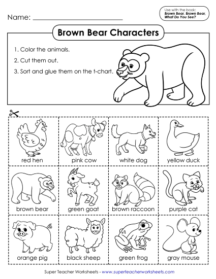 Cut-and-Glue Activities - Character Sort