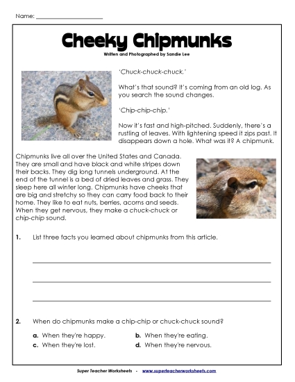 Short Passages - Cheeky Chipmunks (Short, Nonfiction) Short Passages - Cheeky Chipmunks (Short, Nonfiction)
