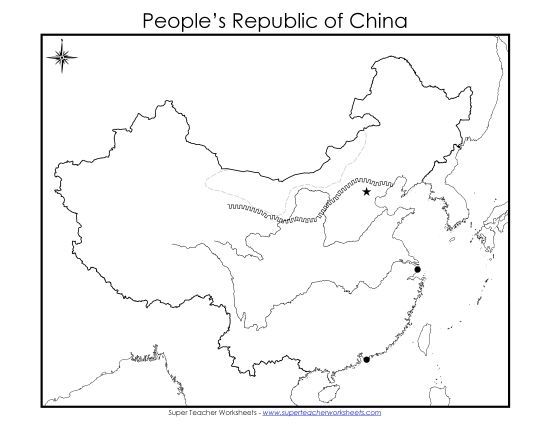 Maps - China Country Map (Basic Unlabeled) Maps - China Country Map (Basic Unlabeled)