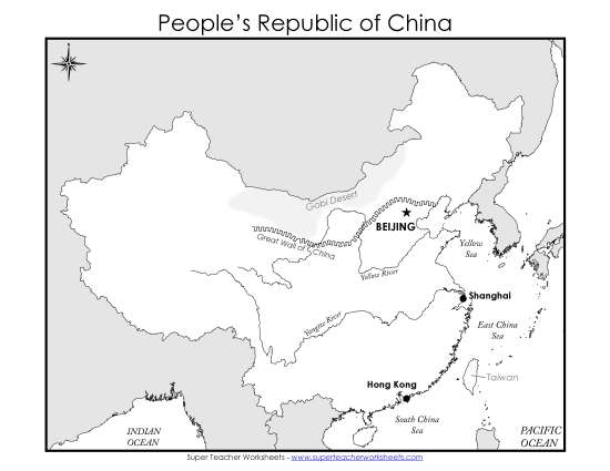 China - China Map (Basic Labels) China - China Map (Basic Labels)