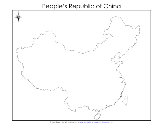 China - China Map (Blank #1) China - China Map (Blank #1)