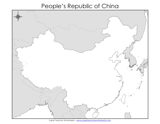 China - China Map (Blank #2) China - China Map (Blank #2)