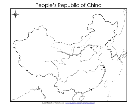 Maps of China - China Map (Blank) Maps of China - China Map (Blank)