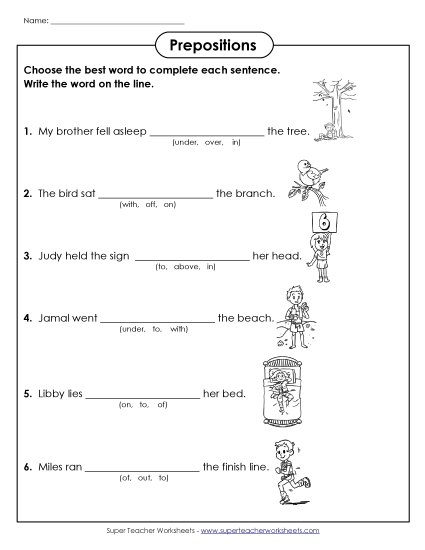 Level: Basic - Choose the Preposition (Very Basic)