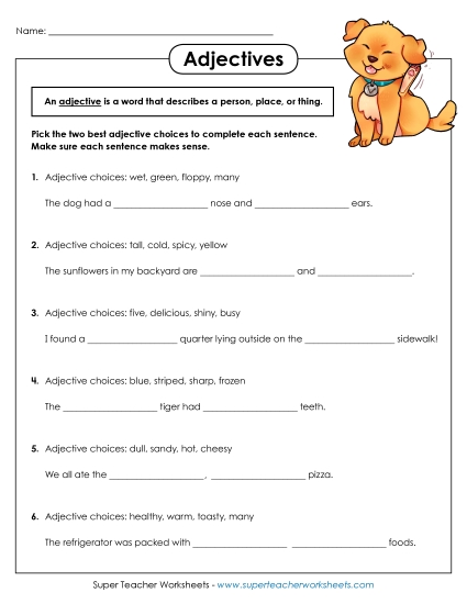 Basic Adjectives - Choosing Adjectives