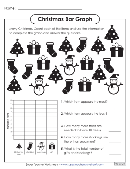 Graphing - Christmas Bar Graph (Basic) Graphing - Christmas Bar Graph (Basic)