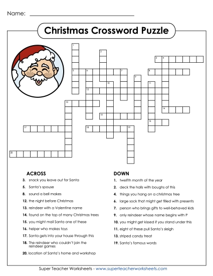 Christmas Word Puzzles - Christmas Crossword Christmas Word Puzzles - Christmas Crossword
