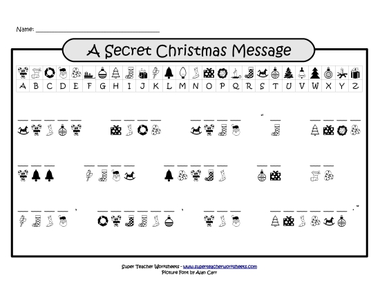 Christmas Word Puzzles - Christmas Crypto-Code Puzzle Christmas Word Puzzles - Christmas Crypto-Code Puzzle