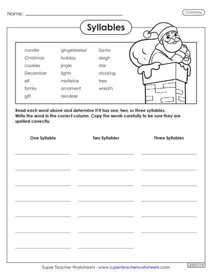 Cut-and-Glue Activities (Very Basic) - Christmas Syllables Cut-and-Glue Activities (Very Basic) - Christmas Syllables