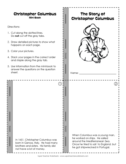 Christopher Columbus - Christopher Columbus Mini-Book Christopher Columbus - Christopher Columbus Mini-Book