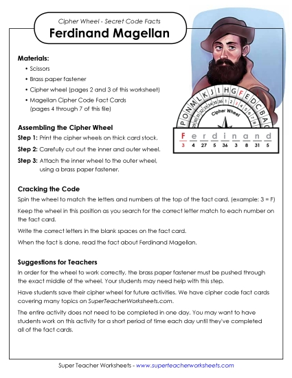 Ferdinand Magellan - Cipher Wheel: Decode the Facts About Magellan