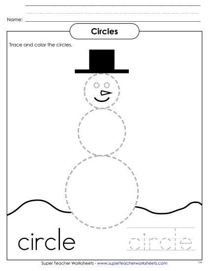 Individual Shapes - Circles - Snowman