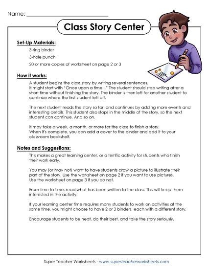 Writing Projects - Class Story Learning Center Writing Projects - Class Story Learning Center