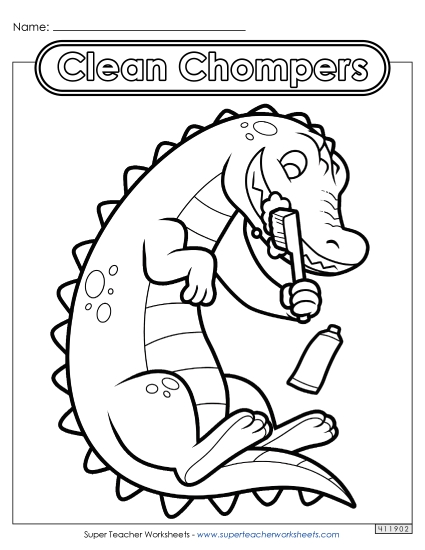 Coloring Pages - Clean Chompers Coloring Pages - Clean Chompers