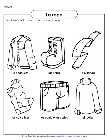 Clothing (Las ropas) - Clothing Pictures 2