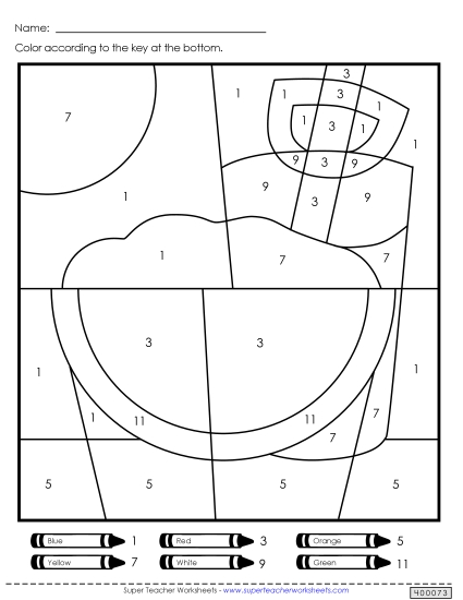 Craft & Coloring Activities - Color-by-Number: Summer 2