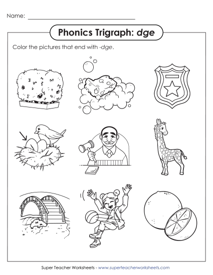 Worksheets - Color DGE Pictures