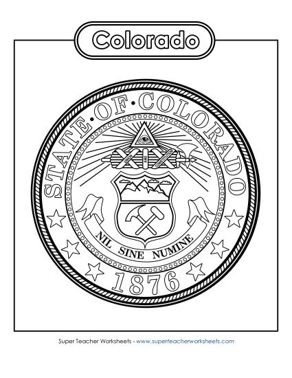 Flags & Seals - Colorado State Seal (Black & White) Flags & Seals - Colorado State Seal (Black & White)