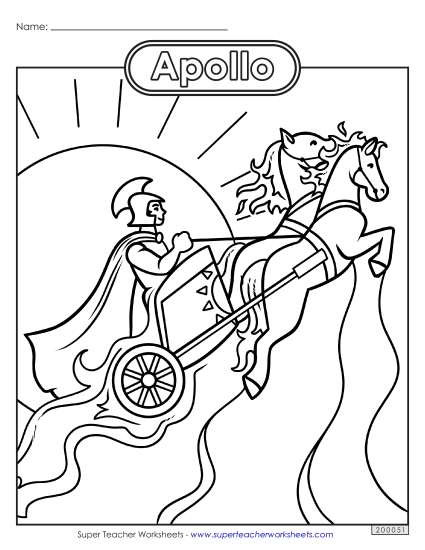 Coloring Pages - Coloring Page: Apollo Coloring Pages - Coloring Page: Apollo