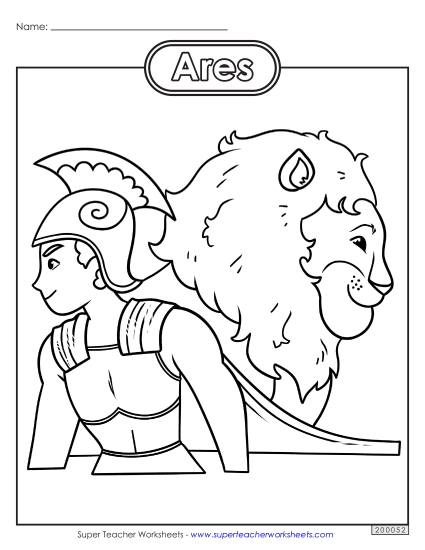Coloring Pages - Coloring Page: Ares Coloring Pages - Coloring Page: Ares