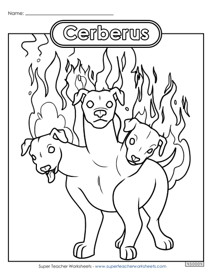 Coloring Pages - Coloring Page: Cerberus Coloring Pages - Coloring Page: Cerberus