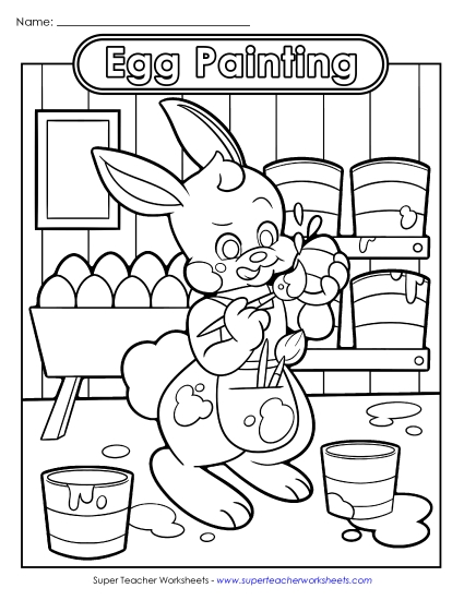 Advanced Pictures (For Older Kids) - Coloring Page: Egg Painting Advanced Pictures (For Older Kids) - Coloring Page: Egg Painting