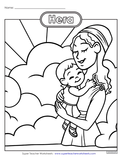 Coloring Pages - Coloring Page: Hera Coloring Pages - Coloring Page: Hera